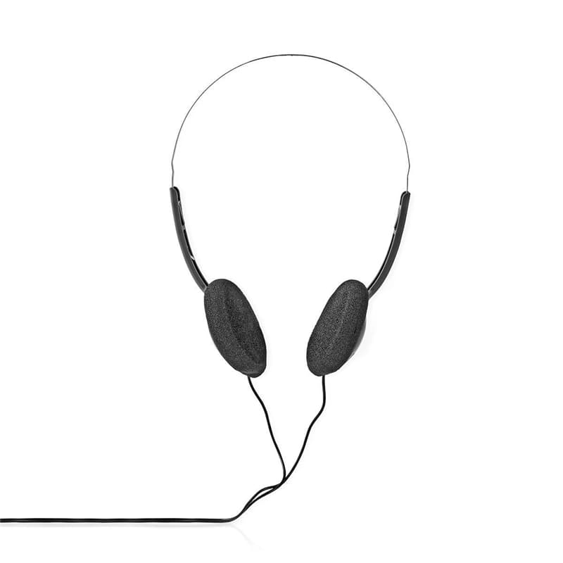 Trådanslutna hörlurar | 6.0 m rund kabel | On-ear | Svarta
