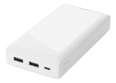 DELTACO power bank 20 000 mAh, 2x USB-A, Micro USB, safety features