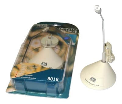 ATA Multimedia microphone, 2 m cable, 3,5 mm connector, 30 Hz - 16 kHz