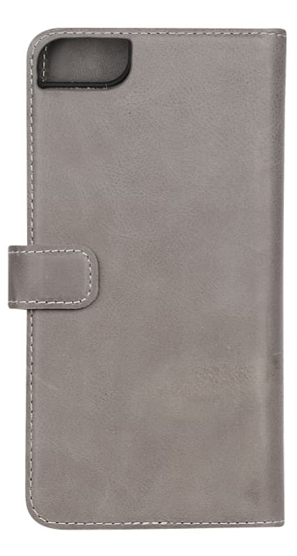 Essentials iPhone 6/7/8/SE (2020), Läder wallet avtagbar, grå