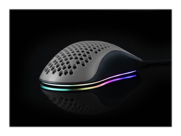 Arozzi Favo - Mus - optisk - 7 knapper - kablet - USB - Grå
