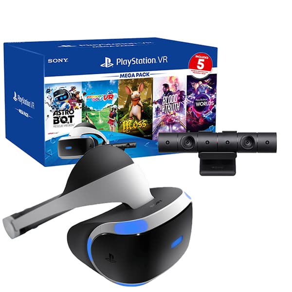 Sony PLAYSTATION VR MEGA PACK V3 PS4 PS5 GOGGLES + CAMERA + 5 GAMES