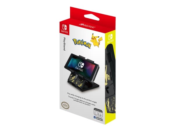 HORI PlayStand - Pokémon - ställ för spelkonsol - Pikachu - svart, guld - för Nintendo Switch
