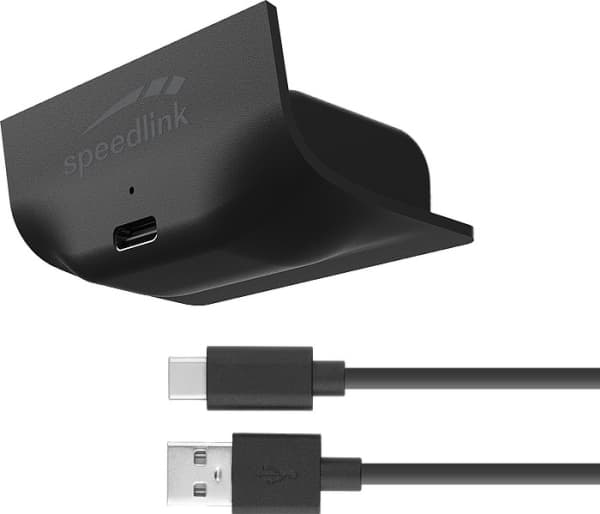 SPEEDLINK PULSE X Play & Charge Power Kit, Xbox Series X, Peiliohjaimen akku, Musta, 3 m, 8 h, Nikkelimetallihybridi (NiMH)