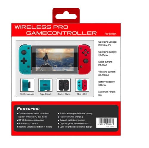 Ersättningskontroll för Nintendo Switch Joy-Con Pair Röd & Blå
