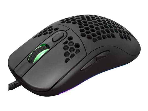 White Shark GM-5007 GALAHAD - Mus - optisk - 6 knappar - kabelansluten - USB 2.0 - svart Svart