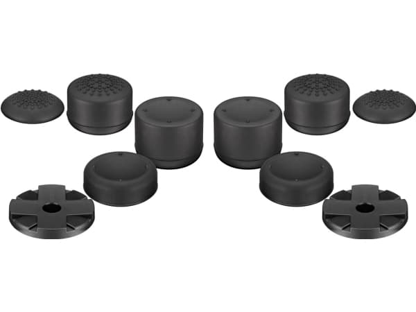 Goobay 58382, PlayStation 4, PlayStation 5, Tumgreppslock, Svart, Silikon, Convex/Concave, Självhäftande tejp
