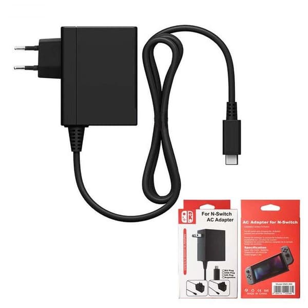 EU-verkkolaite Nintendo Switch / Lite / OLED-telakointiasemalle