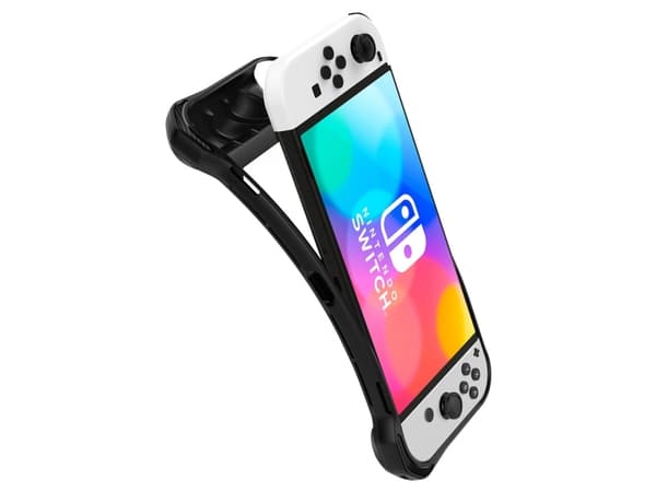 Spigen ACS04020, Etui, Nintendo, Sort, Polykarbonat (PC), Termoplastisk polyuretan (TPU), Nintendo Switch OLED, Støtbestandig, Ripebestandig