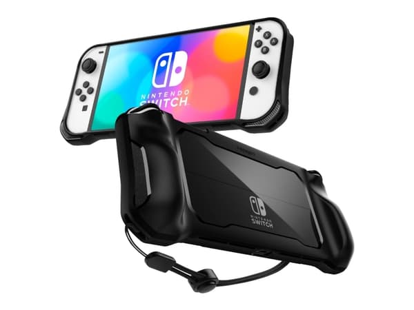 Spigen ACS04020, Etui, Nintendo, Sort, Polykarbonat (PC), Termoplastisk polyuretan (TPU), Nintendo Switch OLED, Støtbestandig, Ripebestandig