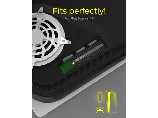 ICY BOX IB-M2HS-PS5 - Fasttilstands-drevvarmelegeme - svart - for Sony PlayStation 5
