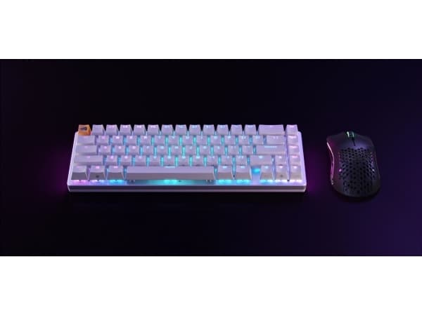 Glorious PC Gaming Race GMMK 2, 65%, Kabel, USB, Mekaniska tangentbrytare, RGB LED, Vit