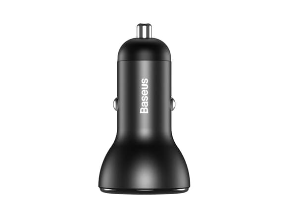 Baseus VCBXA - Autovirtasovitin - 24 Watt - 4,8 A - 2 lähtöliitäntää (USB) - harmaa, hopea