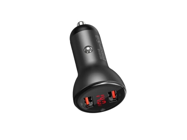 Baseus VCBXA - Autovirtasovitin - 24 Watt - 4,8 A - 2 lähtöliitäntää (USB) - harmaa, hopea