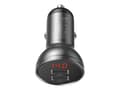 Pikkukuva 1 / 5: Baseus VCBXA - Autovirtasovitin - 24 Watt - 4,8 A - 2 lähtöliitäntää (USB) - harmaa, hopea