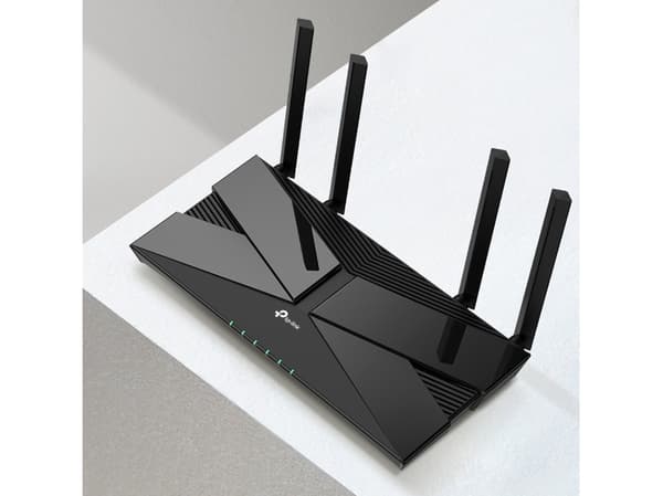 TP-Link Archer AX23, Wi-Fi 6 (802.11ax), Dual-band (2,4 GHz / 5 GHz), Nätverksansluten (Ethernet), Svart, Bordsrouter