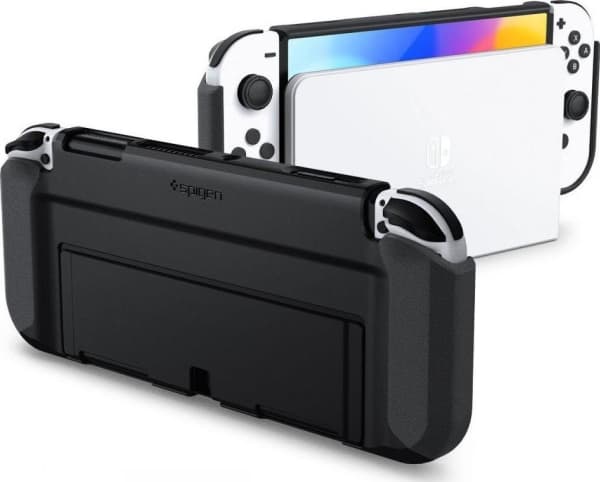 Spigen Thin Fit, Suojus, Nintendo, Musta, Polykarbonaatti (PC), Nintendo Switch OLED, Naarmuuntumisenkestävä