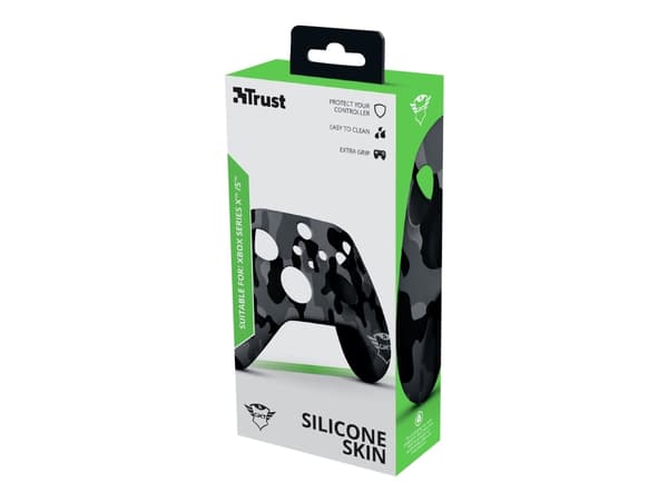 Trust GXT 749K, Xbox Series S, Peliohjaimen kotelo, Musta, Harmaa, Silikoni, Microsoft, Kiina