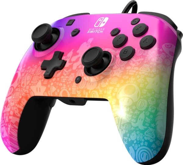 PDP REMATCH Wired Controller: Star Spectrum För Nintendo Switch och Nintendo Switch OLED, Spelplatta, Nintendo Switch, Nintendo Switch Lite, Nintendo