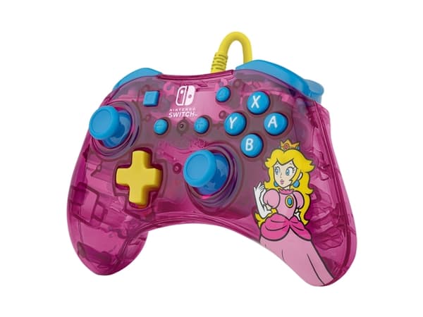 PDP Rock Candy: Bubblegum Peach, Spelplatta, Nintendo Switch, Nintendo Switch Lite, Nintendo Switch OLED, D-pad, Menyknapp, Analog / Digital, Kabel,
