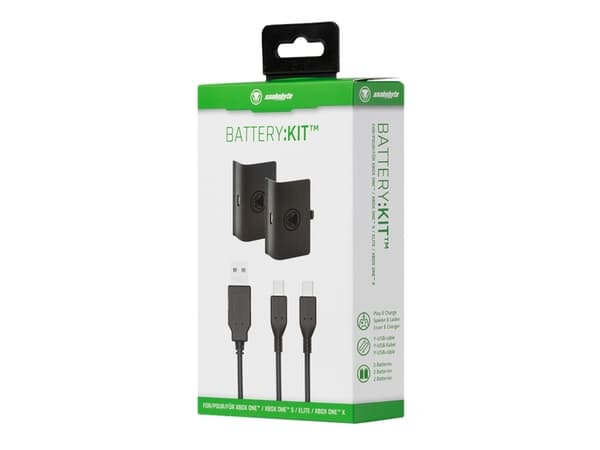 Snakebyte BATTERY:KIT, Xbox One, Peiliohjaimen akku, Musta, Polykarbonaatti, 2 m, Microsoft