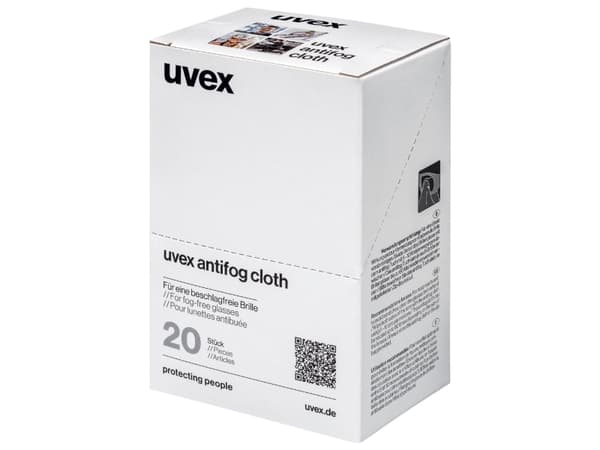 Uvex Anti-Fog cloth, Duk, 20 styck, Anti-fog wipes