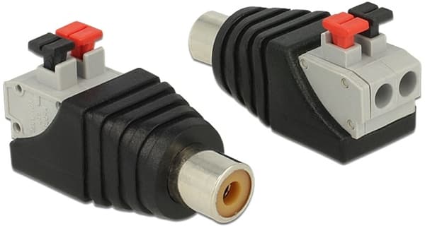 DeLOCK RCA terminalblokadapter, RCA hun, pitch 5mm
