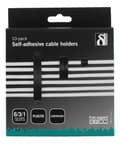 Miniatyrbild 4 av 4: DELTACO självhäftande kabelklämmor, 1/3/6 platser, 10-pack, svart