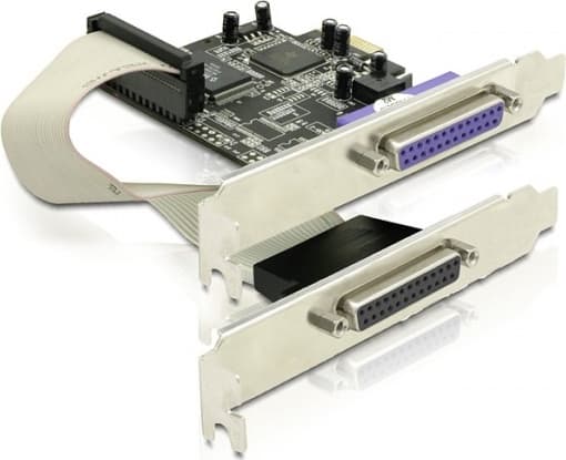 DeLOCK PCI-Express x1-kort, Parallell, 2xDB25h