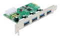 Pikkukuva 1 / 2: DeLOCK PCI-Express x1 kortti, USB 3.0, 4xType A porttia