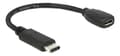 Miniatyrbillede 1 af 2: DeLOCK USB-C ha - Micro-B ho adapter, USB 2.0, 56 kΩ resistor, black