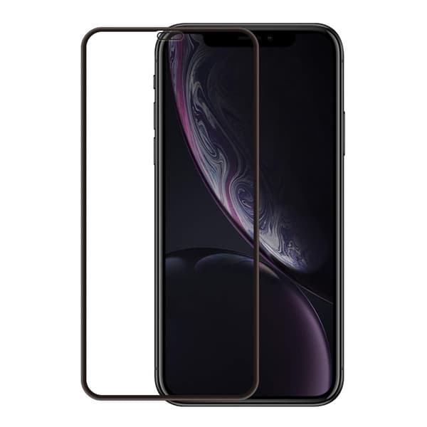 Gear Hærdet Glas 3D Gummed Full Cover Sort iPhone XR/11 Incl. Monteringsramme