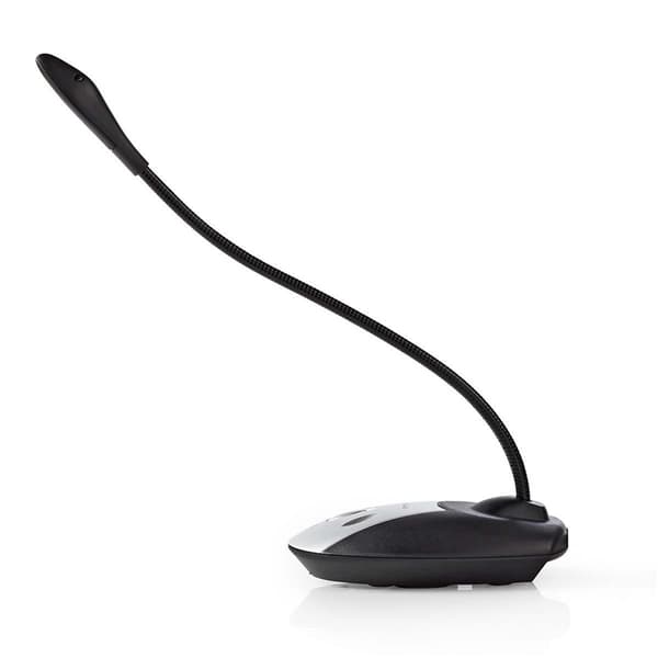 Nedis Mikrofon | Brugt til: Desktop / Notebook | Kabel | USB-A Han | Indbygget on/off-knap (tænd/sluk) | Hovedtelefonudgang