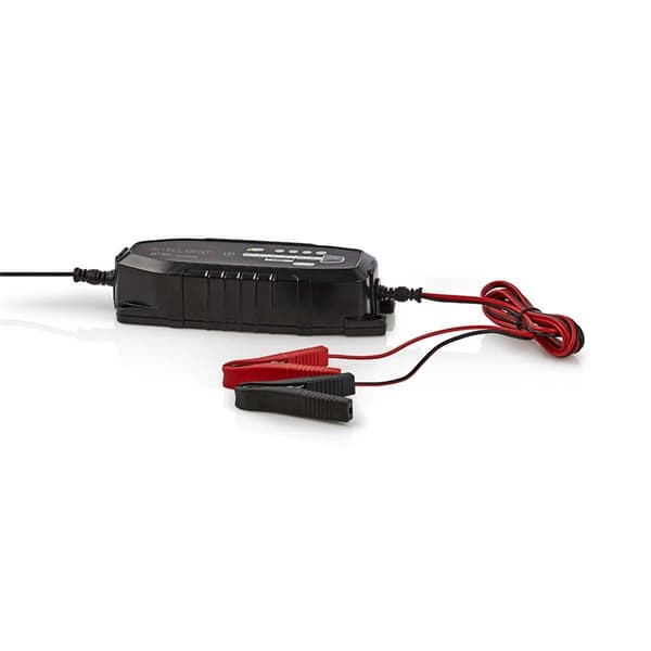 Nedis Bly Batteri Oplader | 6 / 12 / 12.8 V DC | 3.8 A | Opladning | Euro / Type C (CEE 7/16) | Batteri klemmer | Energi fra batteritype: AGM / Gel /