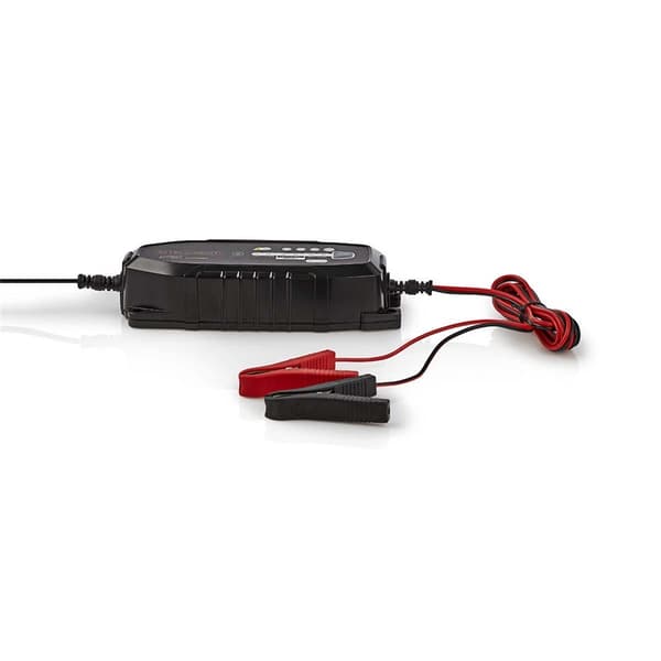 Nedis Bly Batteri Oplader | 6 / 12 / 12.8 V DC | 3.8 A | Opladning | Euro / Type C (CEE 7/16) | Batteri klemmer | Energi fra batteritype: AGM / Gel /