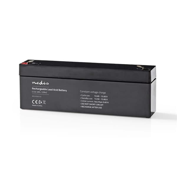 Nedis Oppladbart blybatteri | Lead-Acid | Oppladningsbar | 12 V | 2000 mAh