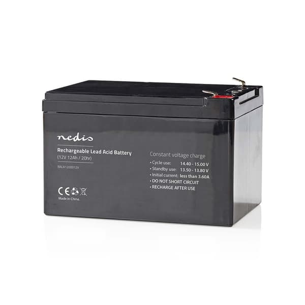 Nedis Genopladeligt blybatteri | Bly-syre | Opladningsbar | 12 V | 12000 mAh