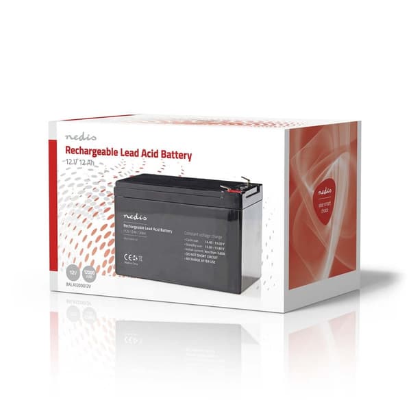 Nedis Genopladeligt blybatteri | Bly-syre | Opladningsbar | 12 V | 12000 mAh