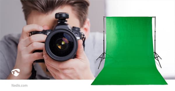 Nedis Foto Studio Bakgrund | 2,95 x 2,95 m | Grön