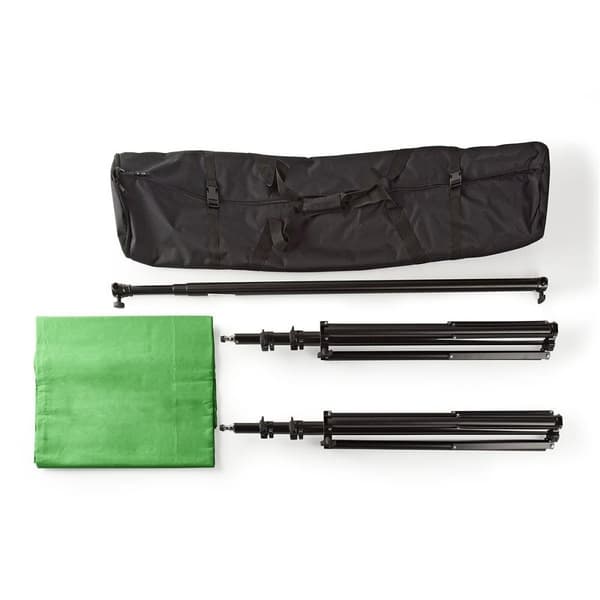 Nedis Photo Studio Backdrop Set | 1,90 x 2,95 m | Reiseveske inkludert | Stativ inkludert | Sort | 1 stk