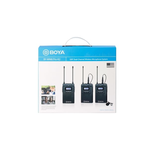 BOYA Mikrofon Pro-K2 Mygg x2 Trådløs 3,5mm & XLR