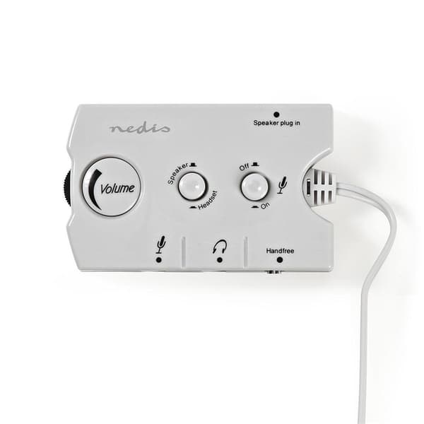 Nedis Audio switch | Anslutningsingång: 2x 3,5 mm Hane | Anslutningsutgång: 3x 3,5 mm hona + 2,5 mm hona | Funktionskontroll: Instruktionsbok | Antal