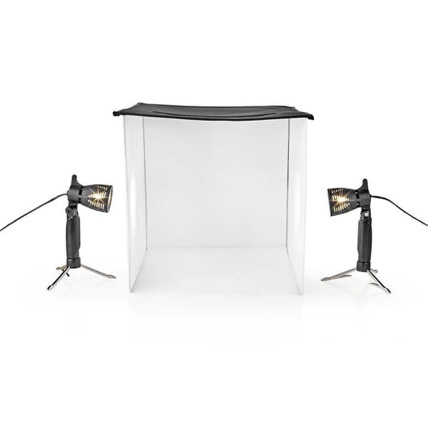 Nedis Photo Studio Kit | 400 lm | Brettbar | Bakgrunner inkludert | Reiseveske inkludert | Sort