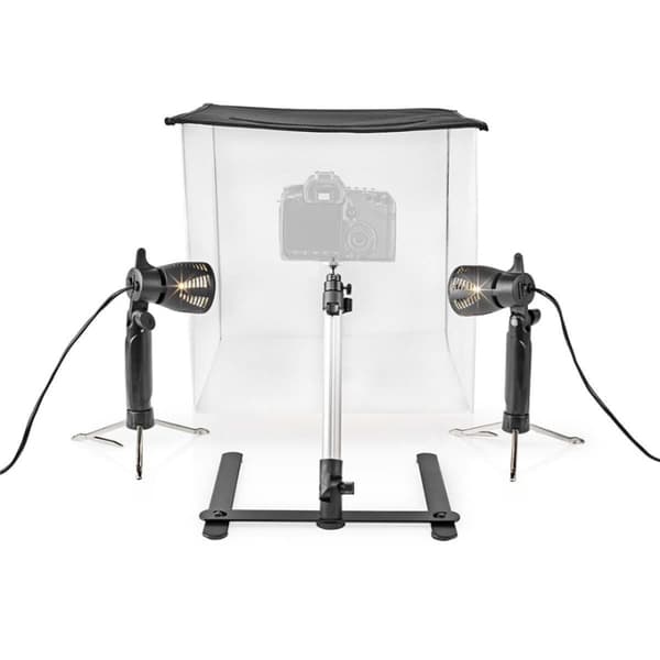 Nedis Photo Studio Kit | 400 lm | Brettbar | Bakgrunner inkludert | Reiseveske inkludert | Sort