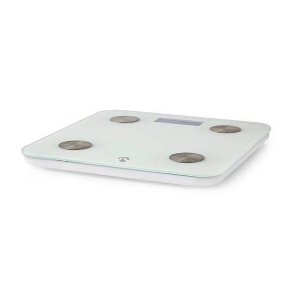Nedis SmartLife Hälso Vågar | Wi-Fi | Ben / BMR / Fett / Muskler / Vatten / Vikt | 8 | Max last: 180 kg | Android™ / IOS | Glas | Vit