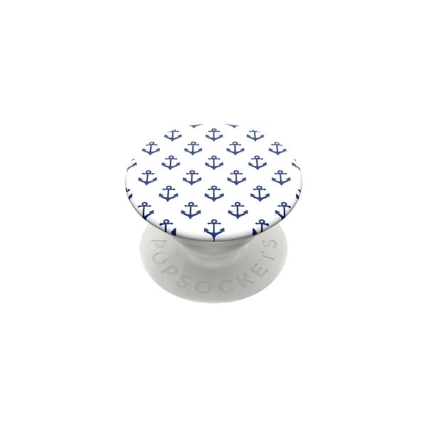 PopSockets Anchors Away White Avtagbart Grip med Ställfunktion