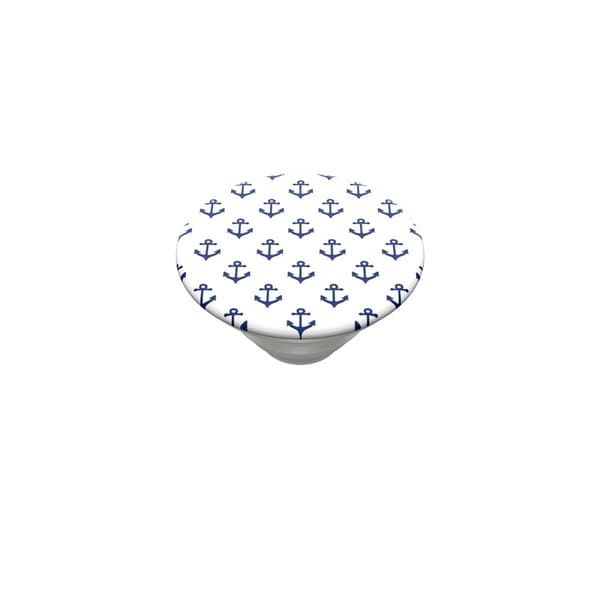 PopSockets Anchors Away White Avtagbart Grip med Ställfunktion