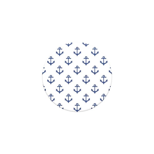 PopSockets Anchors Away White Avtagbart Grip med Ställfunktion
