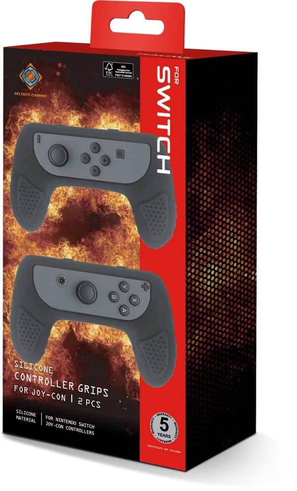 DELTACO GAMING Nintendo Switch Joy-Con silicone grips, black