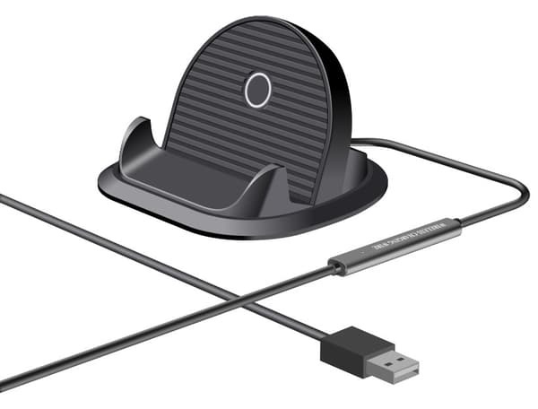 Qi-oplader med hurtig opladning til smartphone, Sort